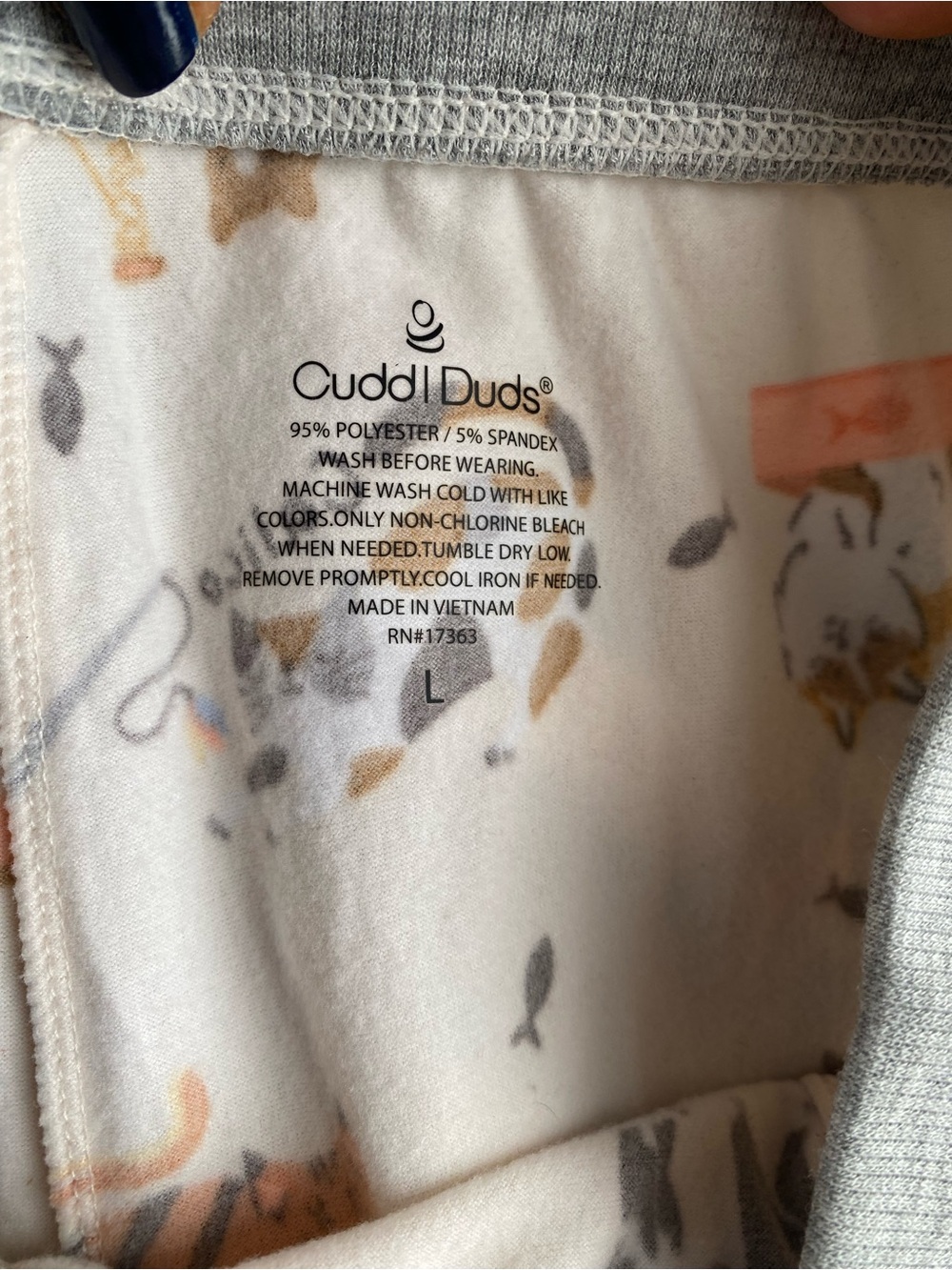 NEW CUDDLDUDS 2 PIECE FLEECE PAJAMA JOGGER SET CAT BREED PRINT NOVELTY CAT LOVER - Picture 7 of 7